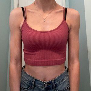 Forever 21 Seamless Ribbed Crop Tank Top